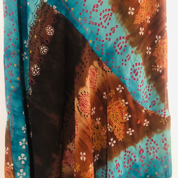 EUC Boho slip on skirt with comfy stretchy waist - Picture 6 of 8